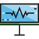 Stats, Healthcare And Medical, Cardiogram, medical, hospital, Electrocardiogram, Health Clinic Black icon