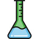 Chemistry, Test Tube, flask, education, chemical, science Black icon