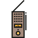 music, Music And Multimedia, Communications, radio, vintage, technology, electronic Black icon