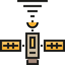 Communications, Connection, Satellite, technology, Communication, space Black icon