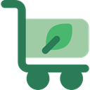 eco, Commerce And Shopping, commerce, Shopping Store, Supermarket, Ecology And Environment, online store, shopping cart SeaGreen icon