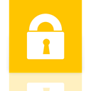 Lock, Mirror, power Gold icon