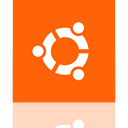 Os, Mirror, Ubuntu OrangeRed icon