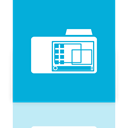 Folder, Mirror, Desktop DarkTurquoise icon