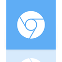 Mirror, chromium, google CornflowerBlue icon