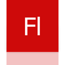 adobe, Flash, Mirror Firebrick icon