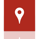 google, Mirror, Map Firebrick icon