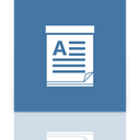Wordpad, Mirror SteelBlue icon