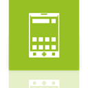 Android, Mirror, smartphone YellowGreen icon