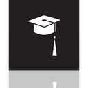 Alt, graduation, Mirror Black icon