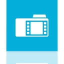Folder, video, Mirror DarkTurquoise icon