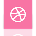 dribbble, Mirror HotPink icon