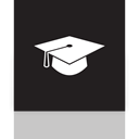 Mirror, graduation Black icon