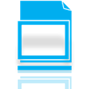 Library, Blank, Mirror DeepSkyBlue icon