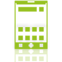Mirror, Android, smartphone Black icon