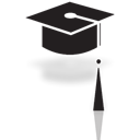 graduation, Alt, Mirror Black icon