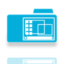 Folder, Mirror, uin, Desktop DarkTurquoise icon