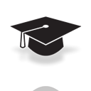 Mirror, graduation Black icon