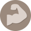 six, flat, muscle, revision Icon