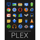 Plex, splash Black icon