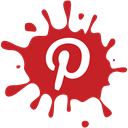 media, Social, set, pinterest, blot Firebrick icon