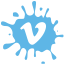 Social, blot, Vimeo, media, set CornflowerBlue icon