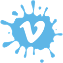 media, Social, Vimeo, blot, set CornflowerBlue icon