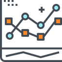 graphic, statistics, Stats, Line Chart, Business And Finance, graph DarkSlateGray icon