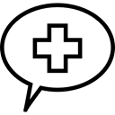 medical, speech bubble, Communications, Healthcare And Medical, Multimedia, Communication, Conversation, Chat Black icon