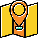 Map Location, Gps, Map Point, position, placeholder, locations, pin, map pointer, Street Map, Map, Maps And Flags Gold icon
