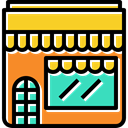 buildings, Business, store, commerce, food, Shop Black icon