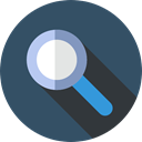 magnifying glass, search, zoom, miscellaneous, Loupe, detective DarkSlateGray icon