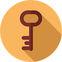 pass, Access, password, Door Key, Tools And Utensils, security, Passkey, Key SandyBrown icon
