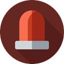 Alarm, security, danger, siren, emergency SaddleBrown icon