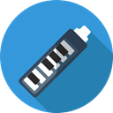 Music And Multimedia, Keytar, Keyboard, synthesizer, musical instrument, music DodgerBlue icon