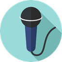 sing, karaoke, Microphone, Music And Multimedia, speaker, singer, music, technology LightBlue icon