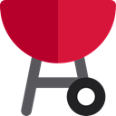 bbq, Barbecue, Cooking Equipment, Food And Restaurant, Summertime, grill Crimson icon
