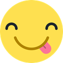 wink, interface, faces, Emoji, Ideogram, tongue, feelings, emoticons, Smileys Khaki icon