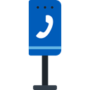 Public Phone, Communications, phone receiver, phone call, street, telephone, urban Black icon