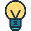Light bulb, Idea, electricity, invention, illumination, technology, electronics Khaki icon