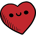 love, romantic, cute, lovely, romance, Valentines Day, Heart Firebrick icon