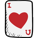 Valentines Day, poker, lovely, Ace Of Hearts, love, romantic, Romanticism WhiteSmoke icon