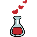 chemical, education, laboratory, Chemistry, tool, Valentines Day Black icon