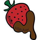 Healthy Food, strawberry, organic, Valentines Day, vegetarian, vegan, food, Fruit Black icon