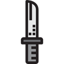 Knife, tool, weapon, miscellaneous Black icon