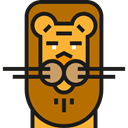 lion, mammal, zoo, Animal Kingdom, Animals, Wild Life DarkGoldenrod icon