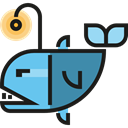 Aquatic, Sea Life, Aquarium, fish, ocean, Animals Black icon