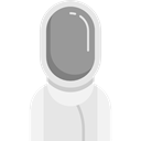 user, Fencer, profile, Sports And Competition, Social, Avatar Black icon
