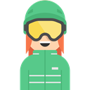 user, Sports And Competition, profile, Avatar, Social, Skier MediumAquamarine icon