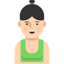 Sports And Competition, Gymnast, profile, user, Social, Avatar Black icon